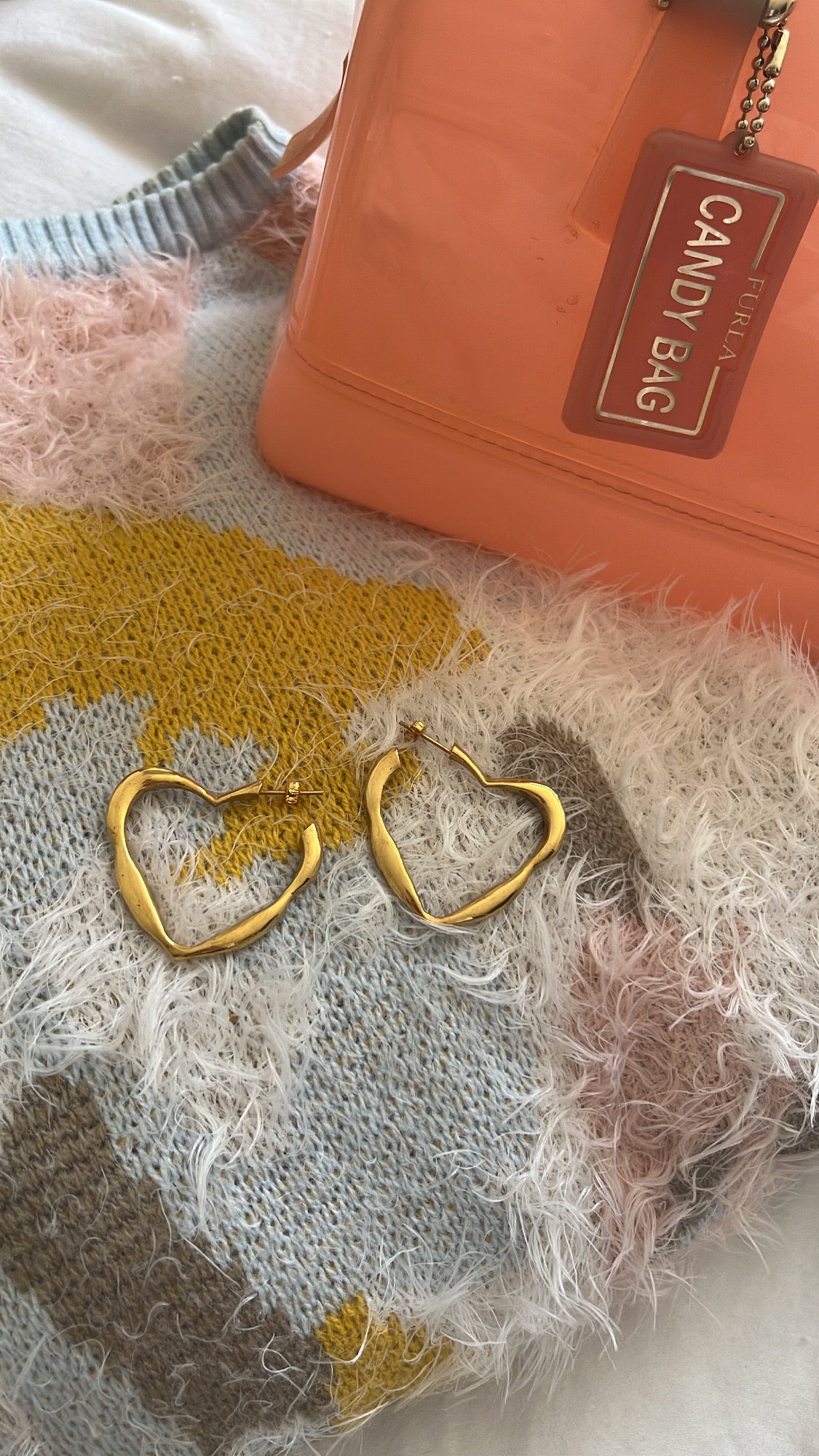 Lover Melted earrings | Baño de oro 18k
