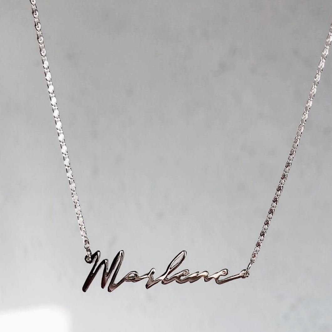 Angelica's - horizontal name necklace | Collar nombre personalizado