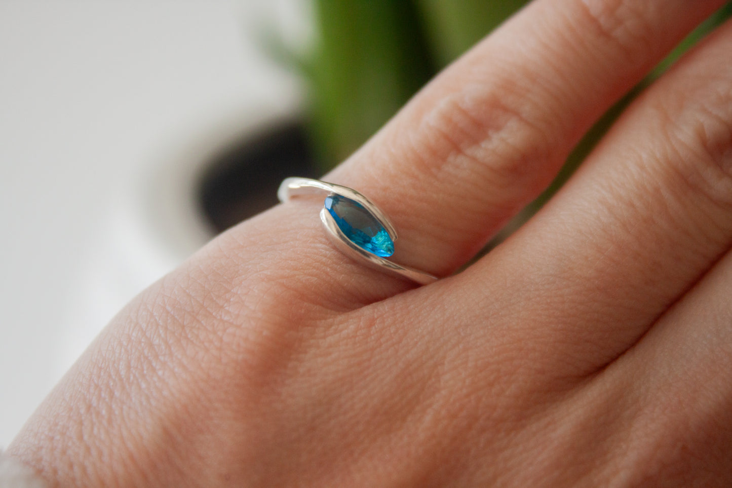 Selene | Anillo Plata 925 y cristal swarovski