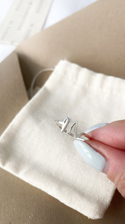 Cursive INITIAL ring