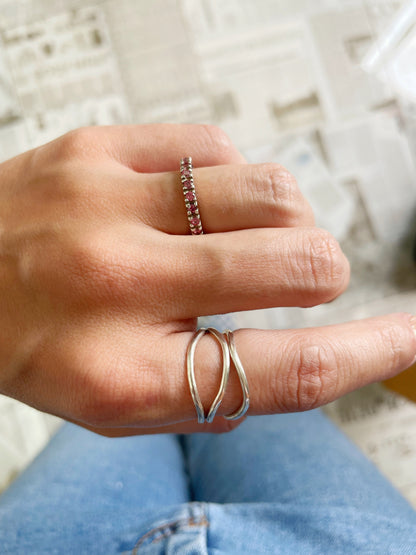 Wave ring set | Anillos delgados en plata 925