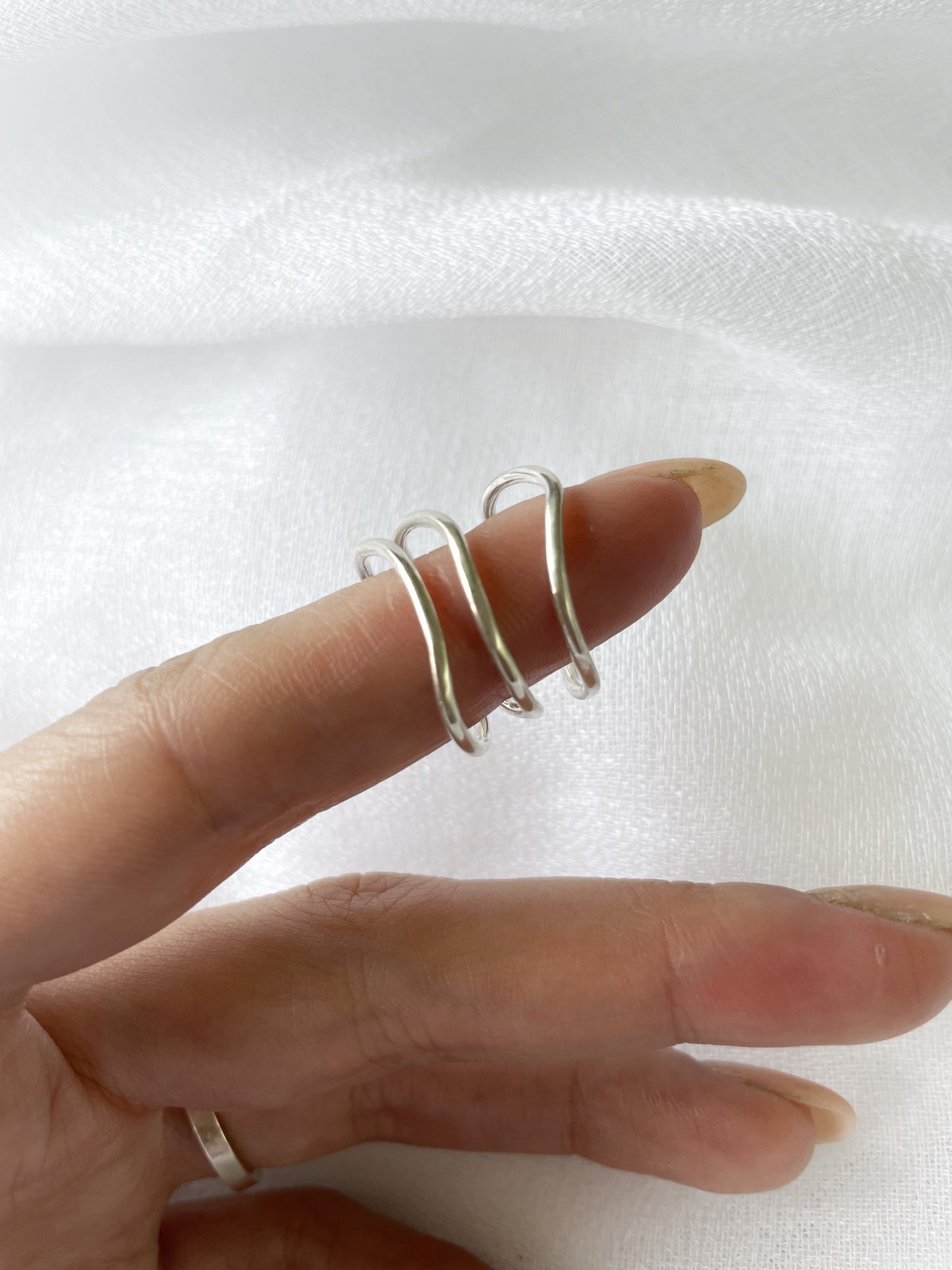 Wave ring set | Anillos delgados en plata 925