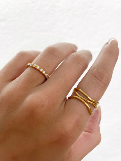 Wave ring set | Anillos delgados en plata 925