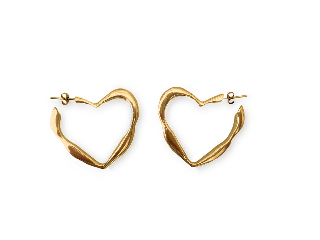Lover Melted earrings | Baño de oro 18k
