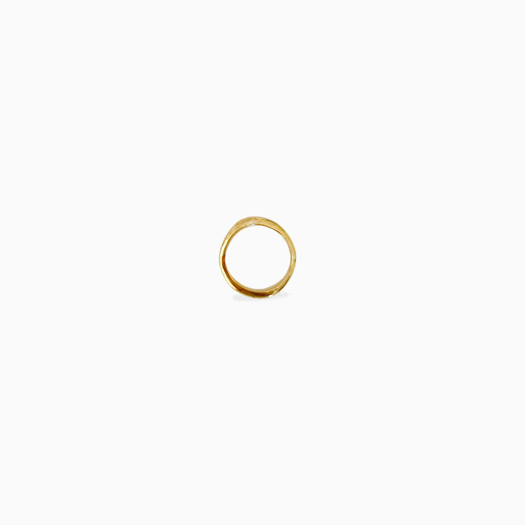 Balance melted ring | Baño de oro 18k