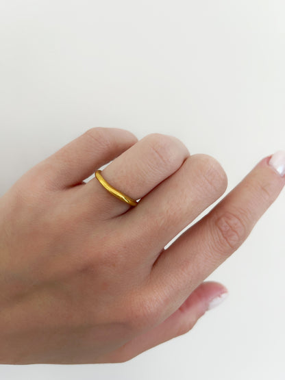 Balance melted ring | Baño de oro 18k